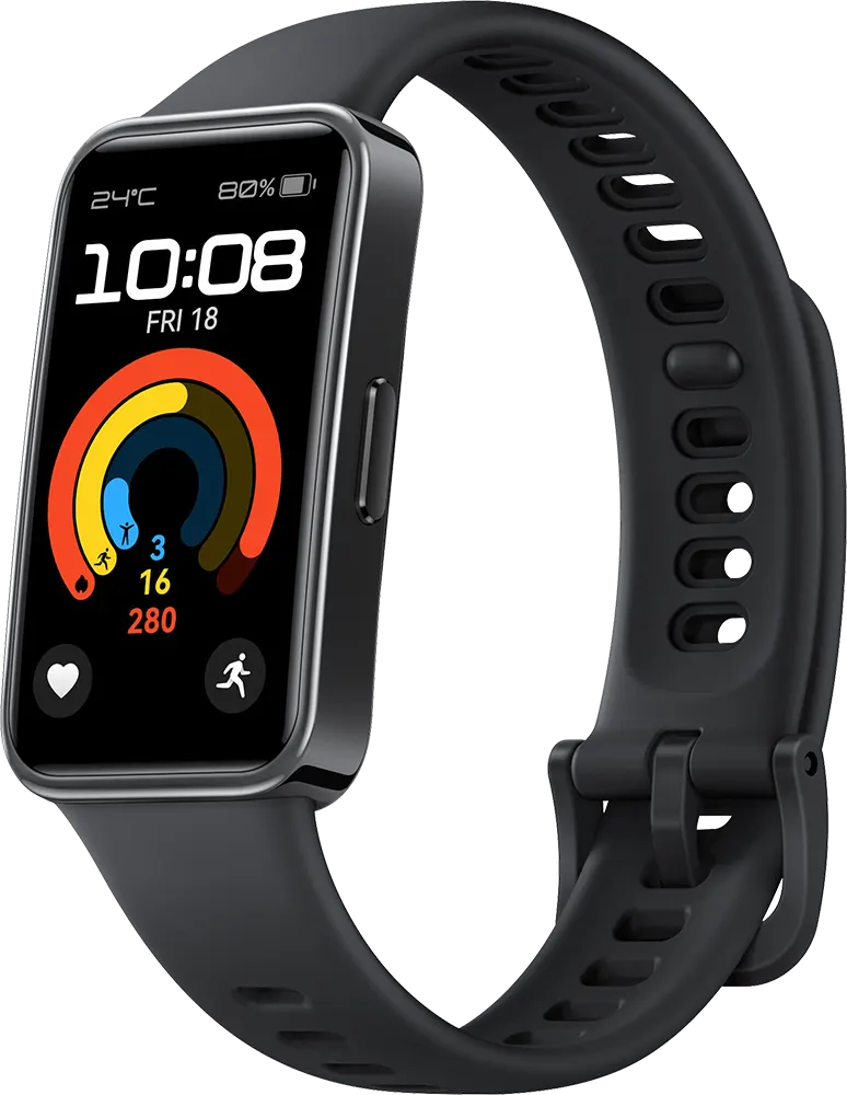 ساعة يد هواوي باند 9 ، شاشة اموليد تعمل باللمس 1.47 بوصة ، مقاومة للماء، سوار مطاطي ، بطارية تدوم حتى 9 يوم، أسود