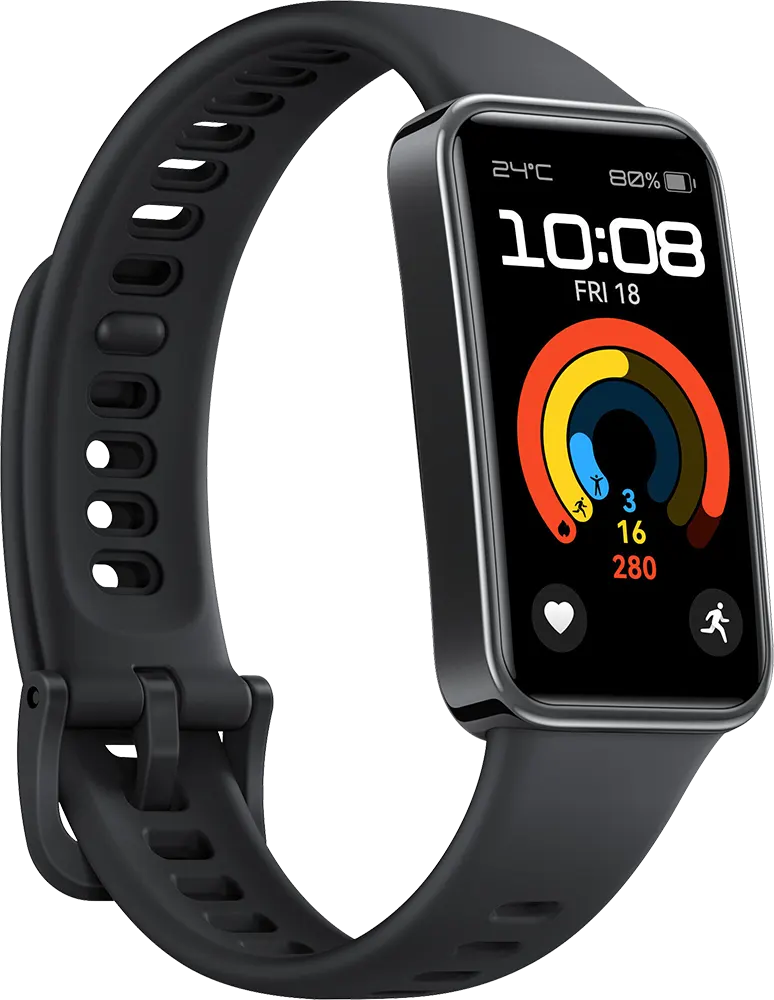 ساعة يد هواوي باند 9 ، شاشة اموليد تعمل باللمس 1.47 بوصة ، مقاومة للماء، سوار مطاطي ، بطارية تدوم حتى 9 يوم، أسود