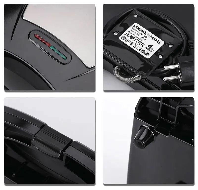 صانع السندوتشات جماكي، 1000 وات، أسود، JMK2006