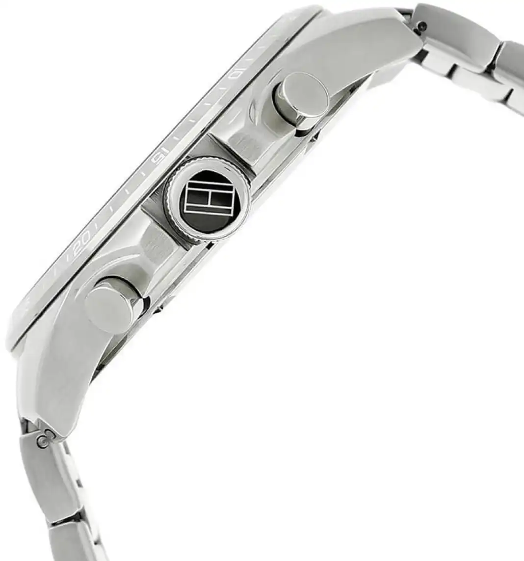 ساعة تومي هيلفيغر رجالي، عقارب، سوار ستانلس ستيل، فضي، 1791348