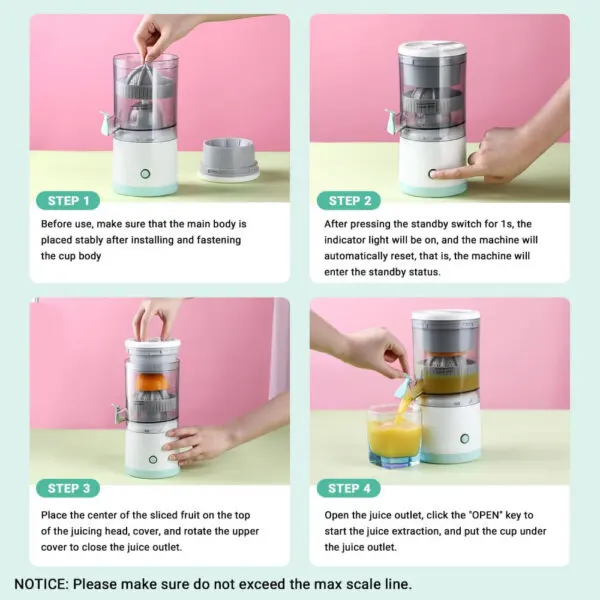 عصارة موالح جماكي،45 وات،110 مل،أبيض، JMK4010