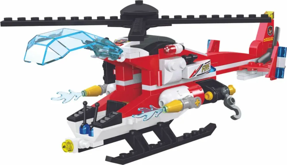 مكعبات جي ستار  سيارة إطفاء هليكوبتر جلوبال سيتي، 205 قطعة، 52002
