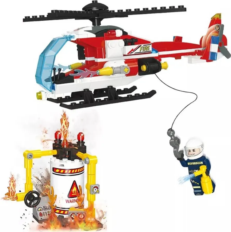 مكعبات جي ستار  سيارة إطفاء هليكوبتر جلوبال سيتي، 205 قطعة، 52002