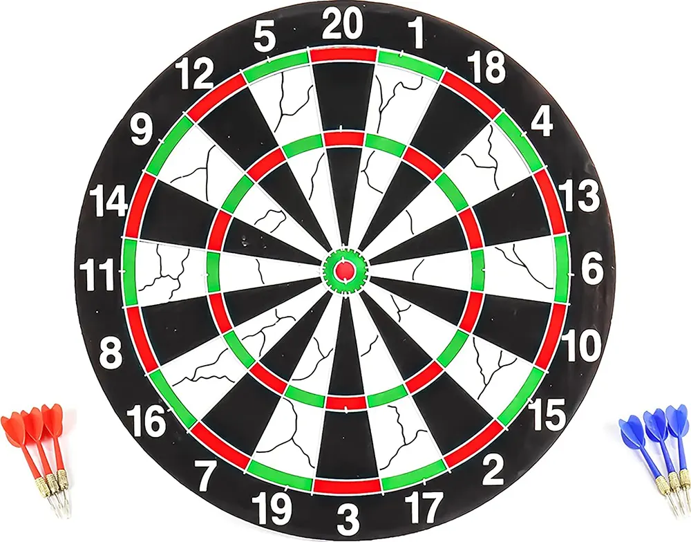 لوح رمي الاسهم، 6 أسهم، مقاس17'' * 1-2''، 869D