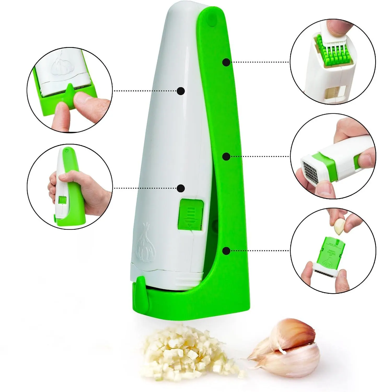 هراسة ثوم ضغط يدوية شفرات من الاستانلس