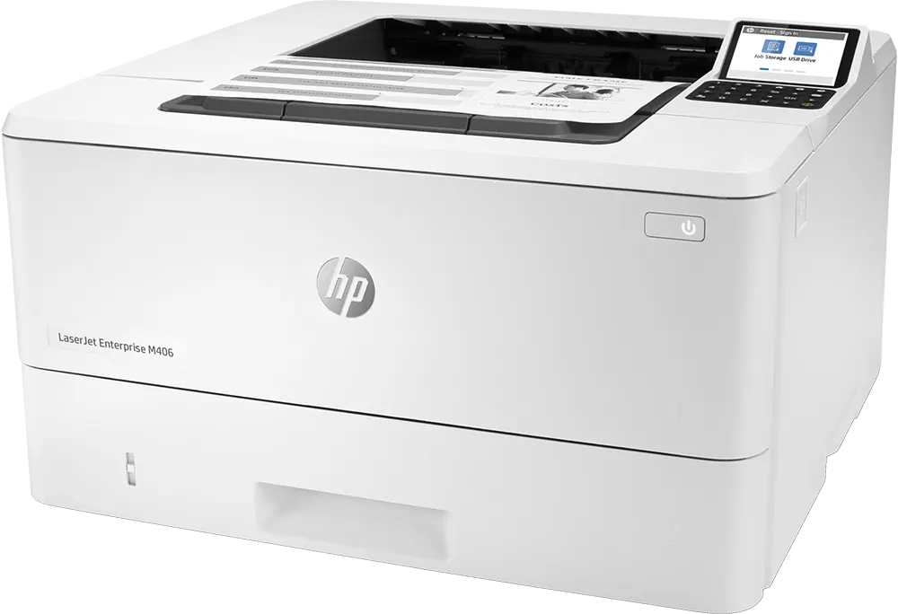 طابعة اتش بي ليزر جيت إنتربرايز، أحادية اللون، ابيض، M406DN