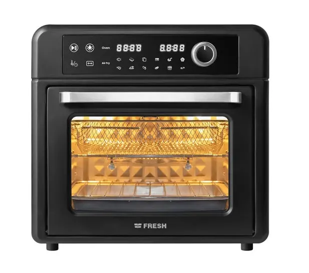 قلاية هوائية ديجيتال بفرن كهربائي فريش، 1500 وات، 20 لتر، أسود، FAO-1500