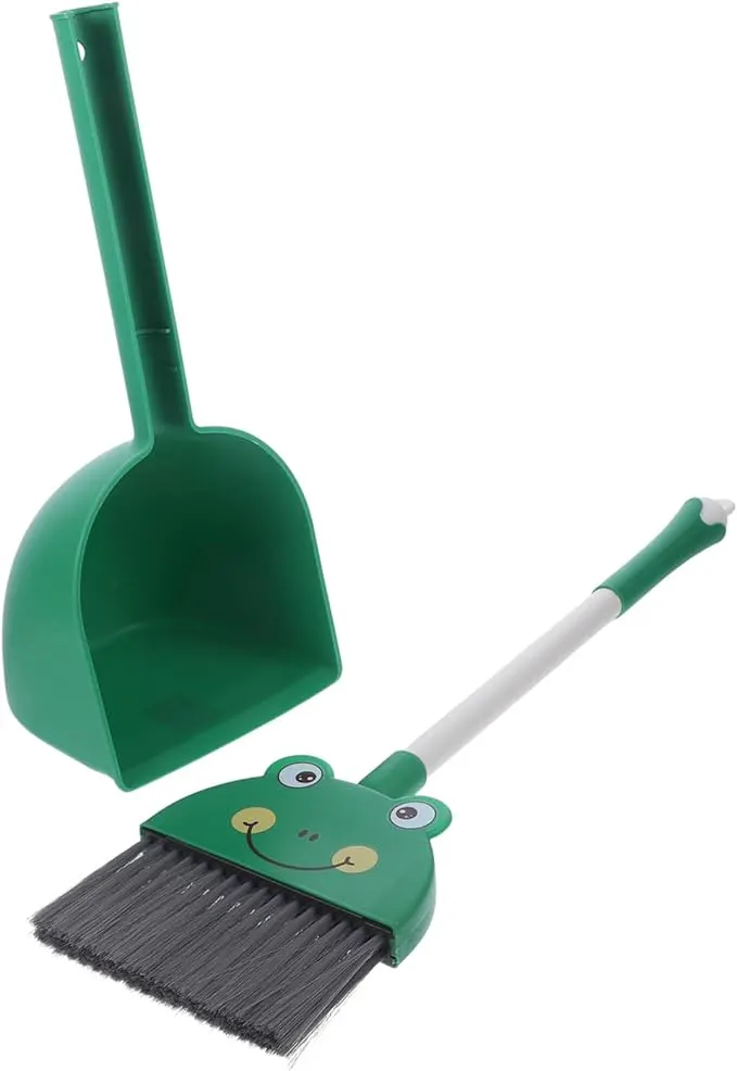 مكنسة جاروف ، أشكال كرتون ، أخضر*رصاصي