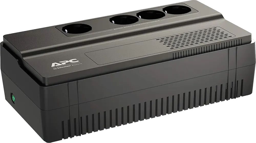 وحدة تزويد الطاقة اللامنقطعة UPS أيه بي سي ، 500 فولت أمبير، 230 فولت، 4 سوكيت، أسود