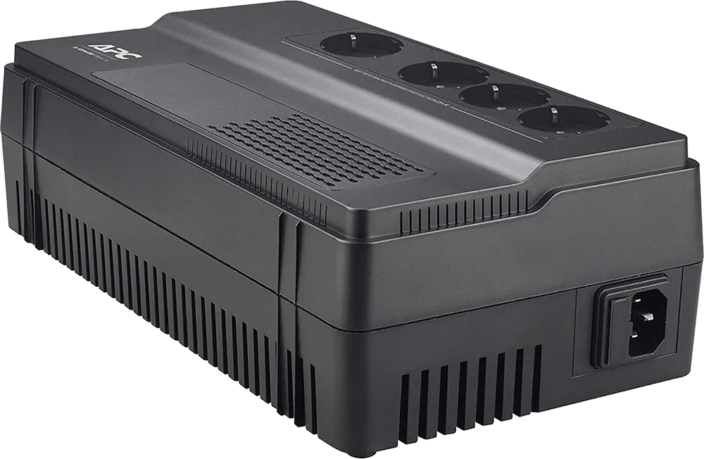وحدة تزويد الطاقة اللامنقطعة UPS أيه بي سي ، 500 فولت أمبير، 230 فولت، 4 سوكيت، أسود