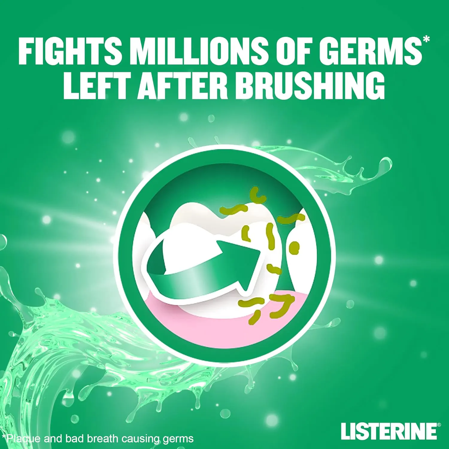 غسول فم ليسترين بحماية كاملة للثة صحية ، 500 مل .