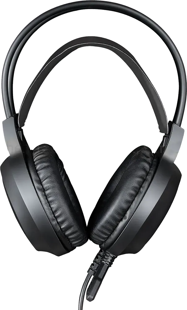 سماعة رأس سلكية للألعاب USB من فوريف، إضاءة ليد ملونة ، ميكروفون مدمج، أسود، FV-M18