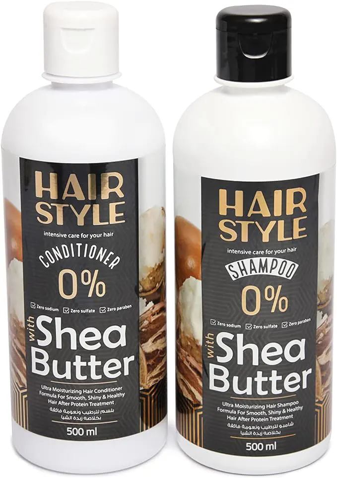 شامبو وبلسم هير ستايل، لترطيب الشعر،بخلاصة زبدة الشيا، 500 مل