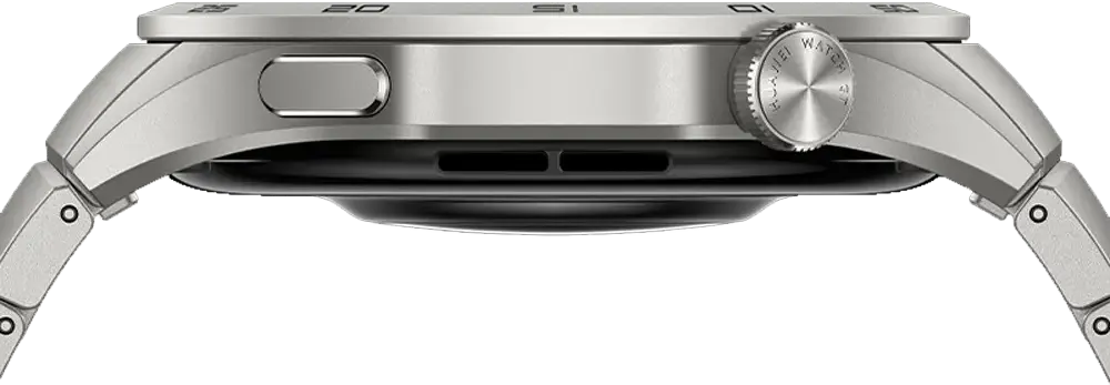 ساعة سمارت هواوي GT4، شاشة اموليد 1.43 بوصة، سوار مطاط ستانلس ستيل، مقاومة للماء، لون فضي