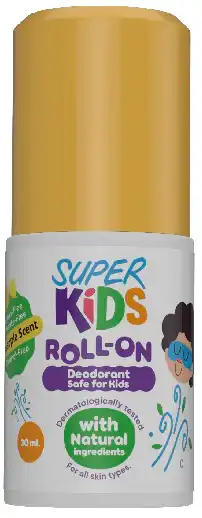 مزيل عرق للاطفال سوبر كيدز، مزيل عرق رول اون بالاناناس، 30 مل.