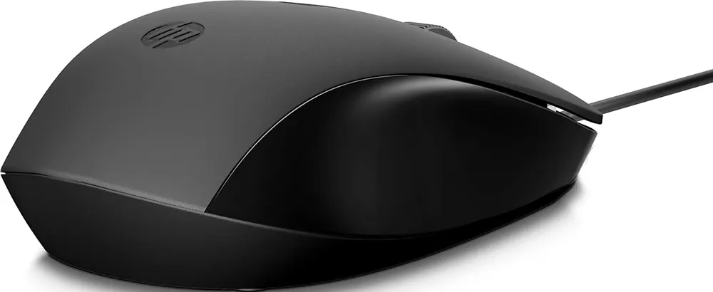 اتش بي 150 ماوس سلكي، واجهة  USB Type-A ، دقة 1600 نقطة في البوصة، أسود