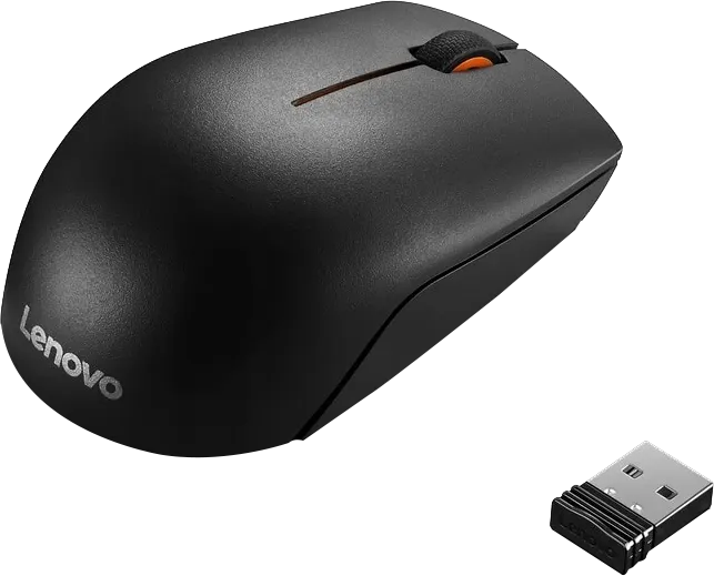 ماوس لاسلكي لينوفو 300، 2.4 جيجا هرتز، 1000 نقطة لكل بوصة، أسود