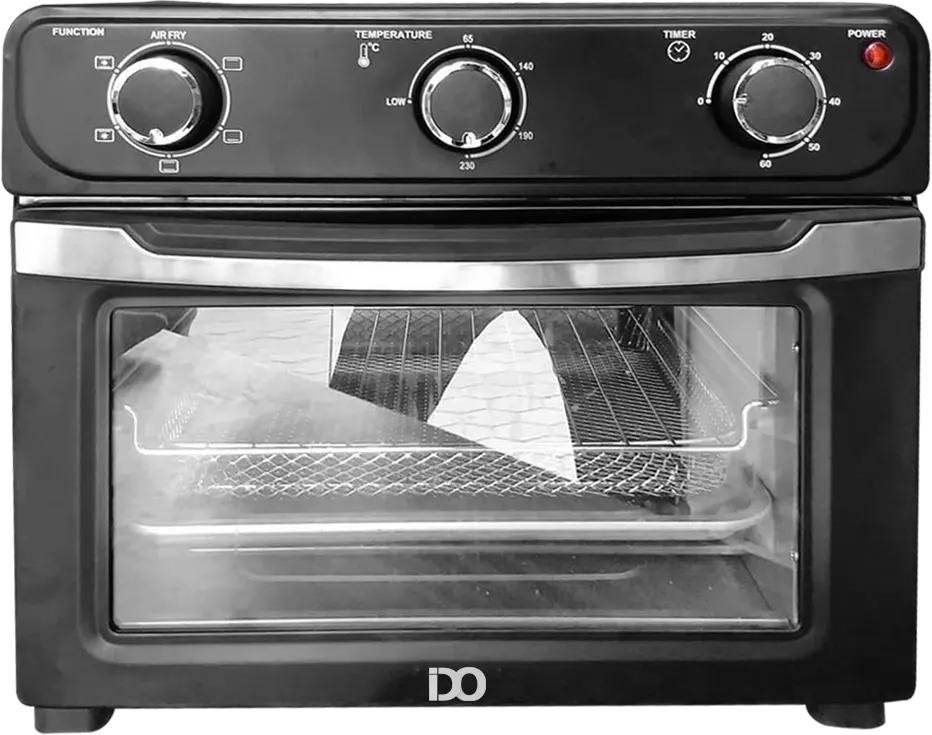 فرن كهربائية مع قلاية هوائية أي دو 28 لتر، 1600وات، شواية، اسود، TOAF28-BK