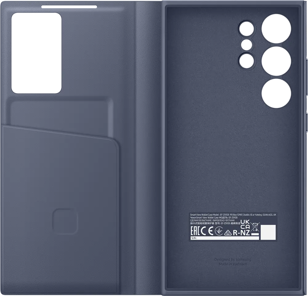 جراب سامسونج سمارت فيو لجهاز جلاكسي S24 ألترا،بلاستيك،  بنفسجي