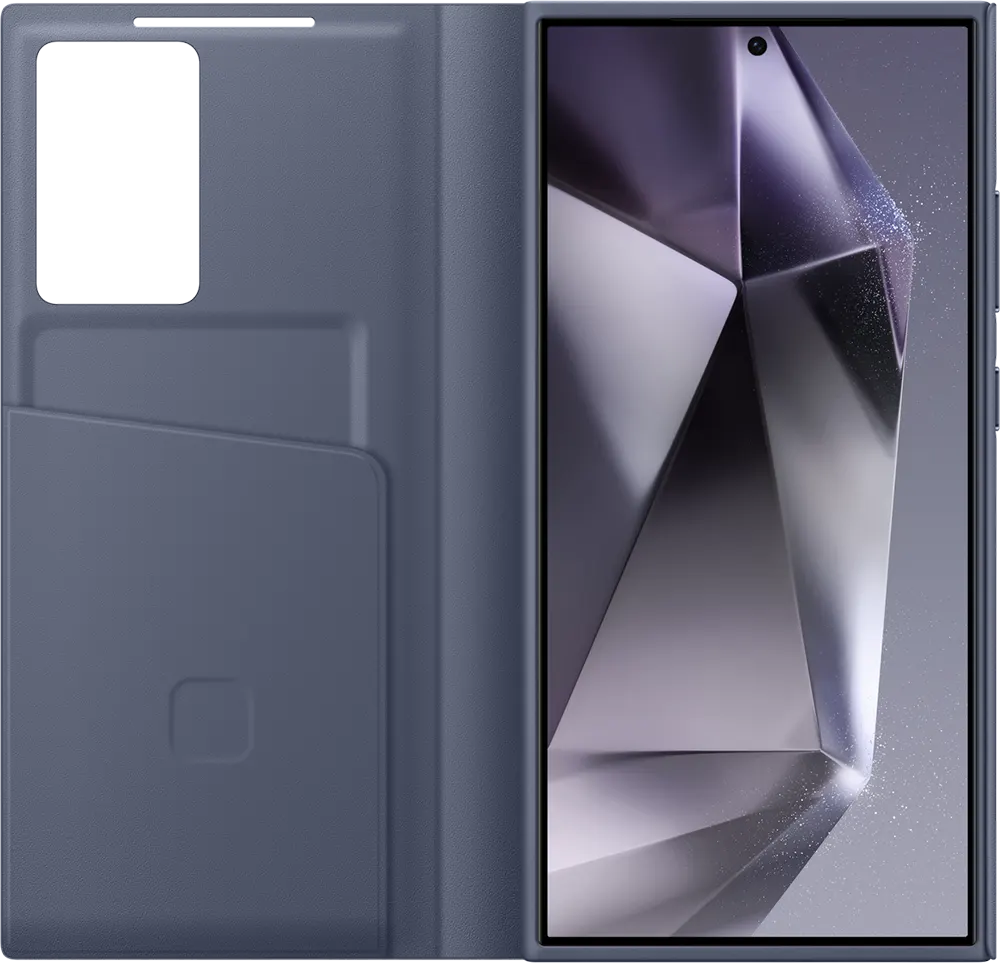 جراب سامسونج سمارت فيو لجهاز جلاكسي S24 ألترا،بلاستيك،  بنفسجي