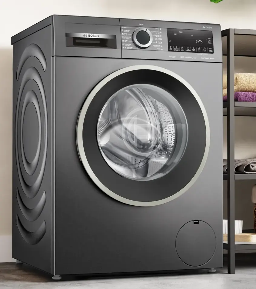 Bosch Full Automatic Washing Machine, Front Loading, 10 Kg, 1400 Rpm, Digital Display, Gray, WGA254ZREG
