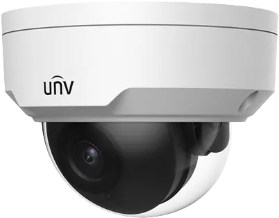 كاميرا مراقبة شبكية يونيفيو داخلية ذات قبة ثابتة تعمل بالأشعة تحت الحمراء، بدقة 4 ميجابكسل، وعدسة 2.8 ملم، باللون الأبيض، IPC324LE-ADF28K-G1