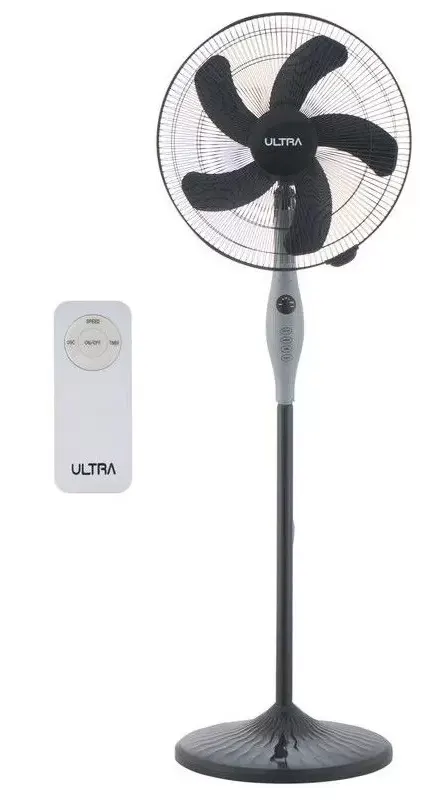 مروحة ستاند ألترا 18 بوصة، 3 سرعات، ريموت كنترول، أسود*رمادي، UFS18RE2