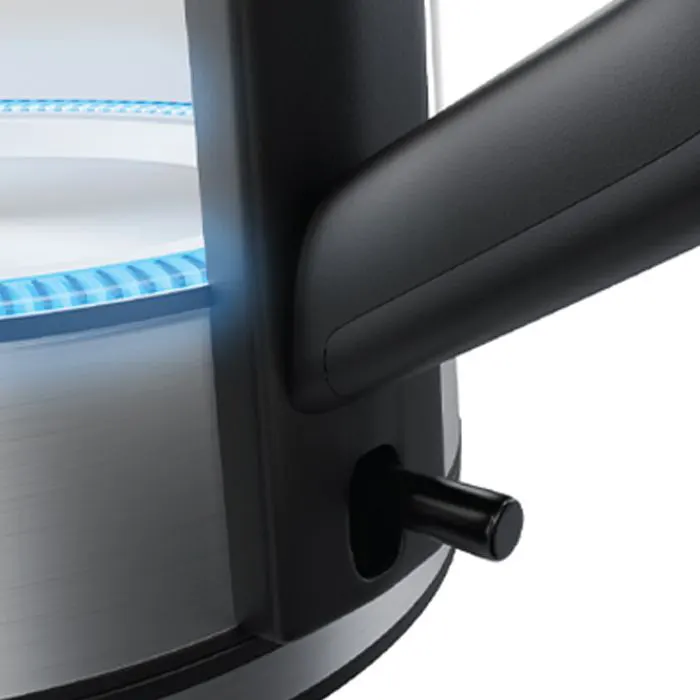 غلاية مياه كهربائية زجاج ميانتا، 1.7 لتر، 2200 وات، سيلفر ، EK201837A