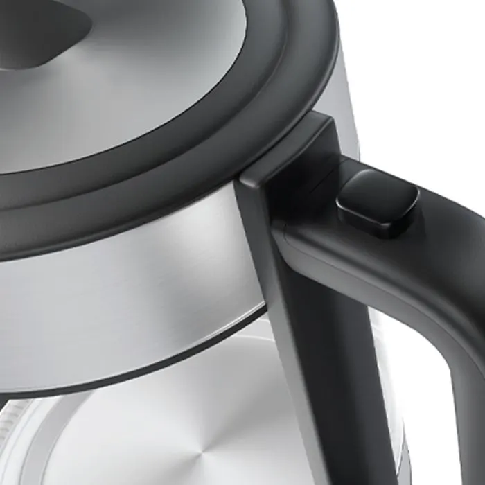 غلاية مياه كهربائية زجاج ميانتا، 1.7 لتر، 2200 وات، سيلفر ، EK201837A