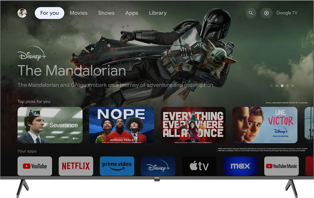 شاشة هاير، 65 بوصة، سمارت، LED، دقة 4K، رسيفر مدمج، H65K80EU