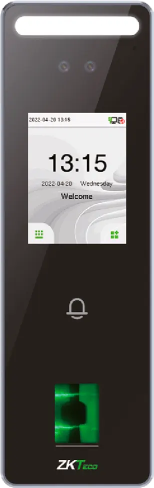 جهاز حضور وانصراف زي كيه تيكو سبيد فيس-V3L، سعة 3000 معاملة، أسود