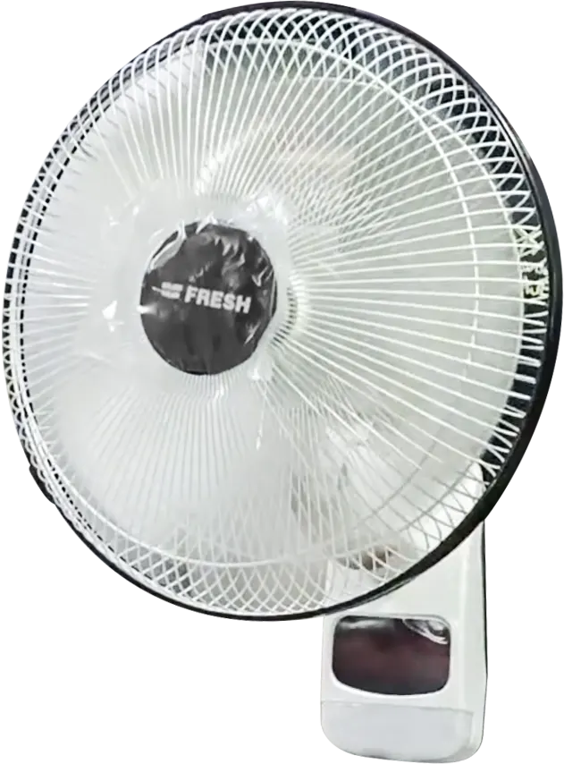 مروحة حائط فريش، 16 بوصة، 3 سرعات، كشاف طوارئ ليد،  أبيض