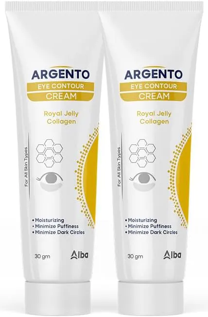 اي كونتور كريم أرجنتو للهالات السوداء، رويال جيلي كولاجين كريم مرطب تحت العين لتقليل الانتفاخ والهالات السوداء، قطعتين 30 جم.
