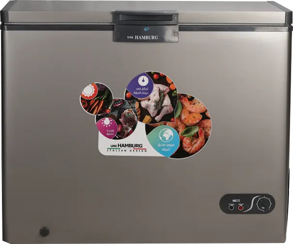 ديب فريزر افقى هامبورج ديفروست، 350 لتر، ستانلس داخلي، فضي، CF350 SS
