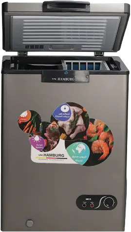 ديب فريزر افقى هامبورج ديفروست، 180 لتر، ستانلس داخلي، فضي، CF 180 SS