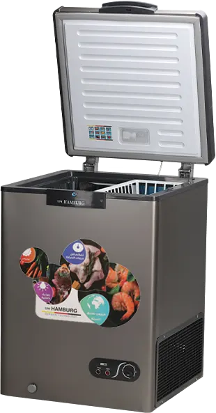 ديب فريزر افقى هامبورج ديفروست، 180 لتر، ستانلس داخلي، فضي، CF 180 SS