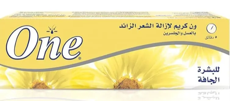 كريم لازالة الشعر للبشرة الجافة من وان 40 جم، بخلاصة العسل والجلسرين