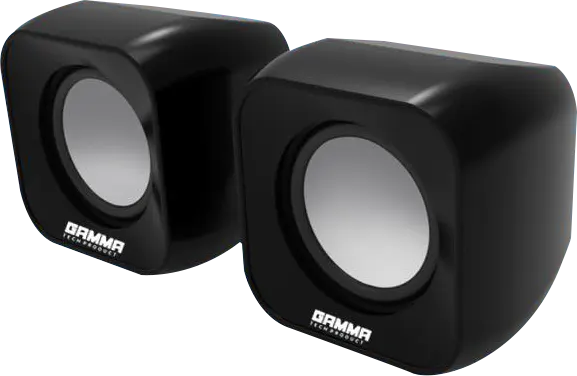 سماعات كمبيوتر سلكية جاما، USB، اسود، GT-214