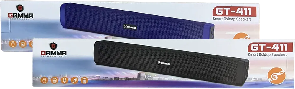 سماعة جاما لاسلكي محمولة، يو اس بي، بلوتوث، ازرق، GT-411