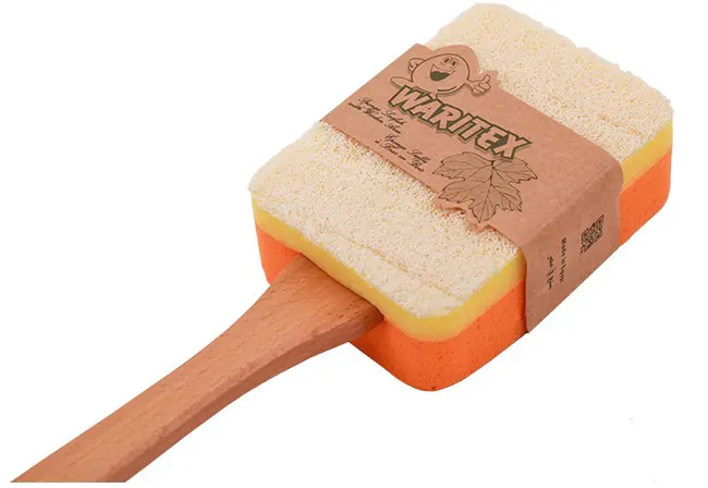 ليفة وريتكس ليفة اسفنجية بذراع خشب مضادة للجراثيم، ليفة استحمام للجسم .