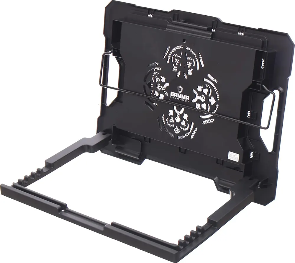 مروحة تبريد لاب توب جاما 17 بوصة، 1 مروحة، أسود، GT-89