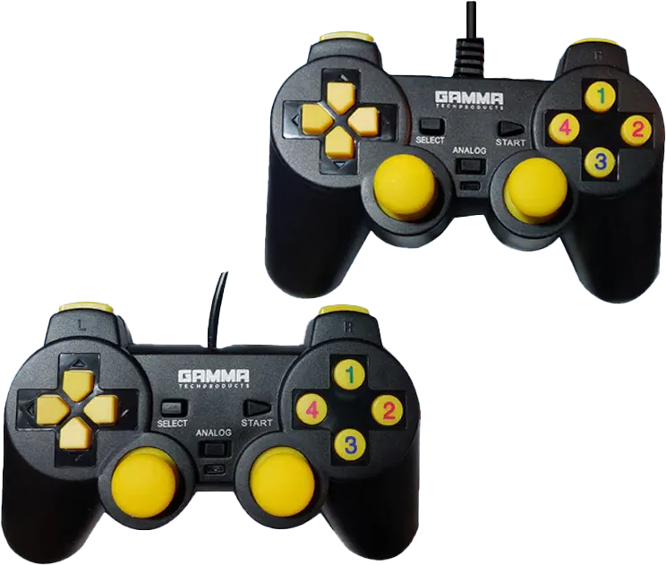 ذراع تحكم هزاز للكمبيوتر جاما، USB، متعدد الألوان، GT-204