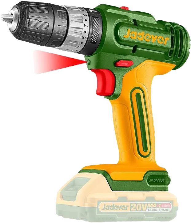 شنيور جادفر دقاق وتخريم قابل للشحن، 20 فولت، بطارية 1.5 أمبير، أصفر*أخضر، ECDL12620