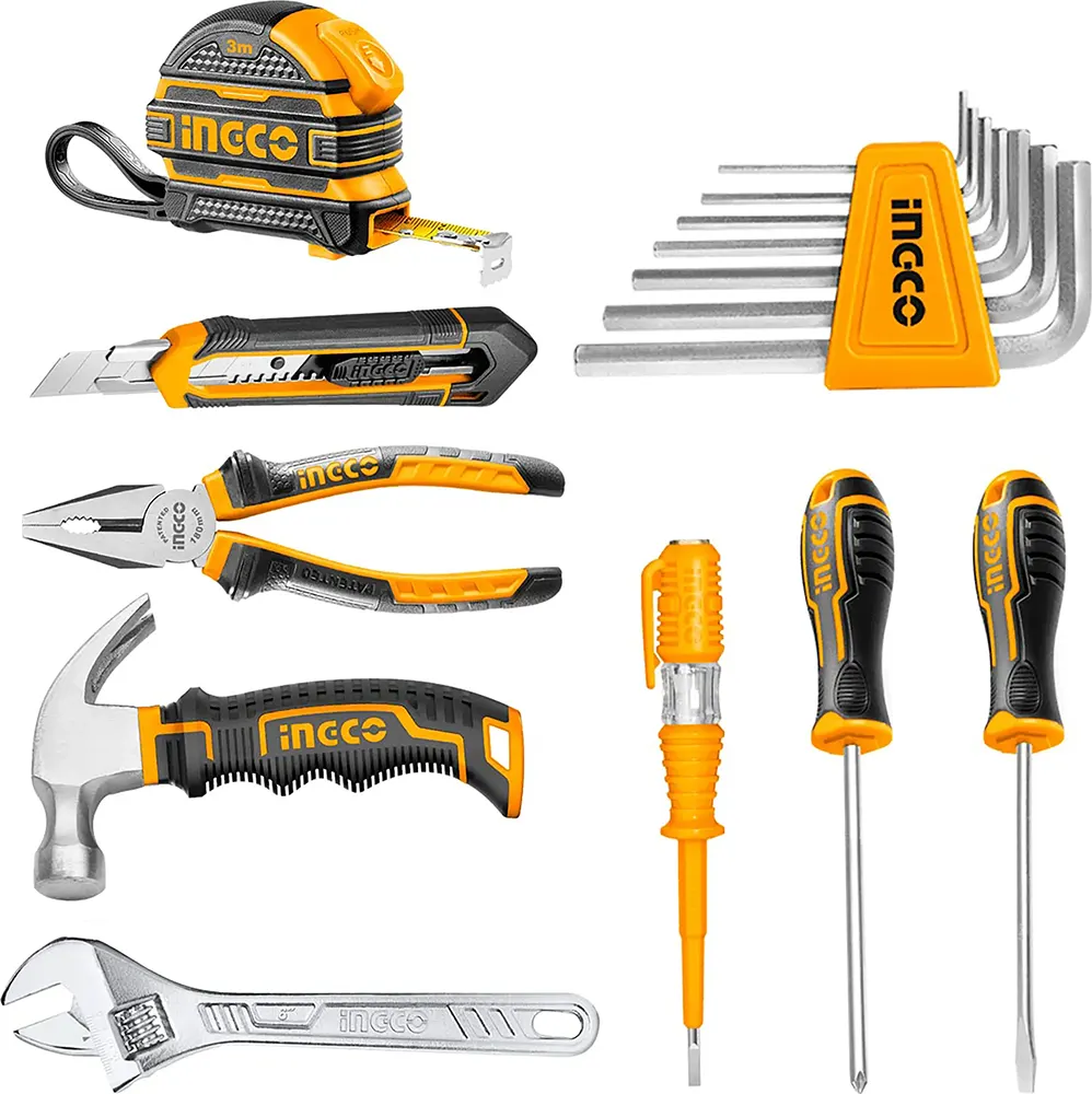 شنيور تخريم إنكو قابل للشحن، 12 فولت، 1 بطارية 1.5 أمبير، مع شنطة أدوات 89 قطعة، أصفر، HKTHP10891