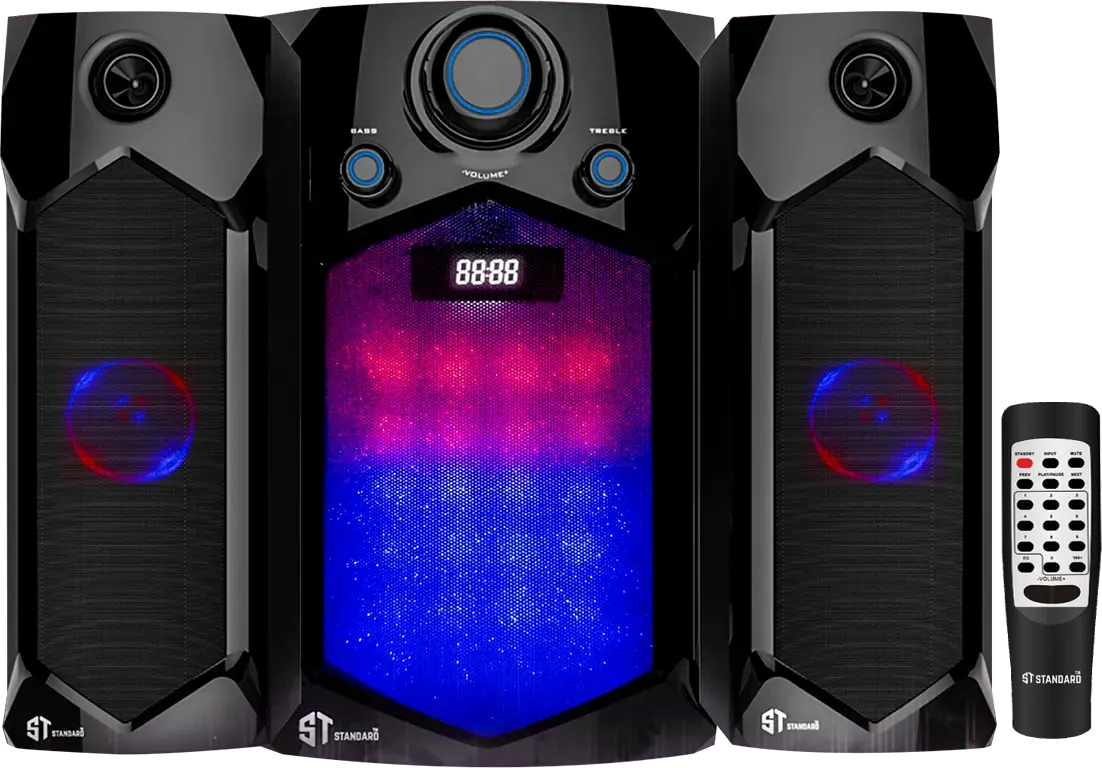 سماعات صب ووفر ستاندرد ثاندر 6400 ، بلوتوث، منفذ يو اس بي، إضاءة ليد، اسود