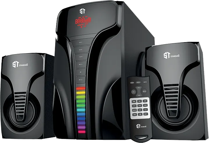 سماعات صب ووفر ستاندرد غلاديتور 6000، بلوتوث، منفذ يو اس بي، اضاءة ليد، اسود