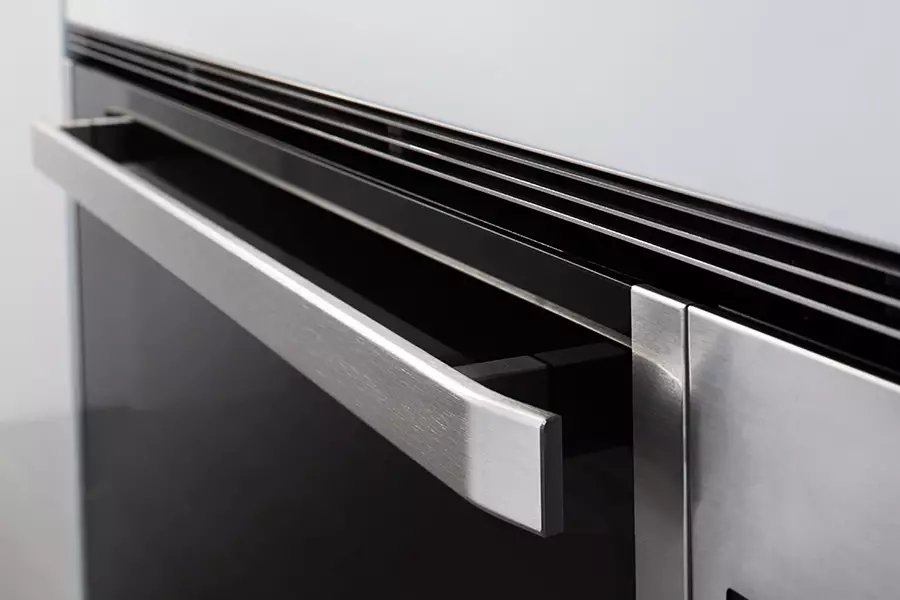 فرن بلت ان البا، 90 سم، غاز، 74 لتر، شواية غاز، شاشة ديجيتال، مروحة، أسود، ELIO 910 G