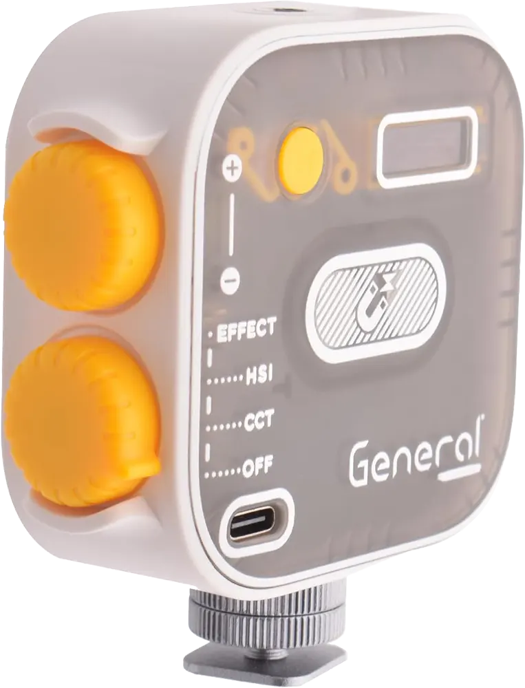 فيديو ليد لايت جنرال  ، 18 وات، 2500 ك - 9900 ك، أبيض، LED6RGB