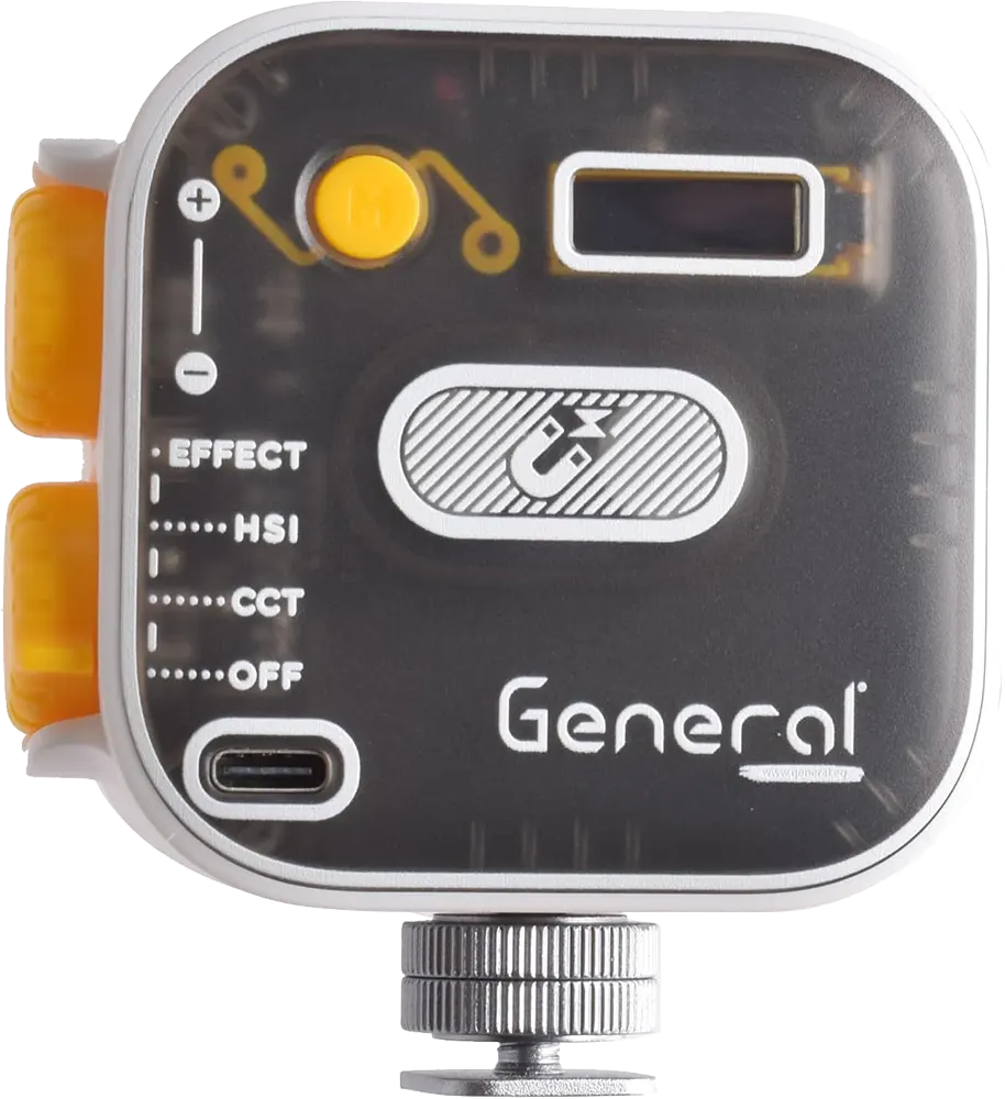 فيديو ليد لايت جنرال  ، 18 وات، 2500 ك - 9900 ك، أبيض، LED6RGB