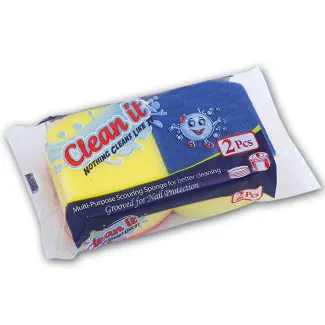 أسفنجة تنظيف  كلينت شبه دائري من وريتكس ،2 قطعة ،ألوان